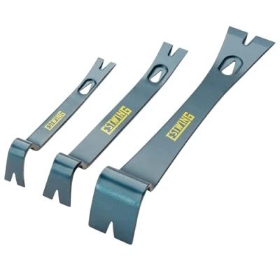 Immagine di ESTWING Set di 3 leve leva 14 cm, 19 cm e 25,4 estrattori per unghie con lame larghe sottili struttura in acciaio forgiato PB3PC, blu