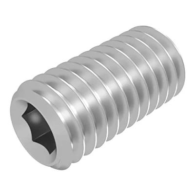 Immagine di Grano SECCARO con punta conica M6 x 12 mm, acciaio inox V2A VA A2, DIN 913 / ISO 4026, esagono incassato, 20 pezzi
