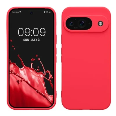 Immagine di kwmobile Custodia Compatibile con Google Pixel 9 Cover Back Case per Smartphone in Silicone TPU Protezione Gommata rosa shocking