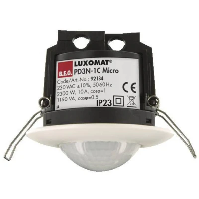 Immagine di B.E.G. Brück 92184 Da incasso Rilevatore di movimento a soffitto 360 Relè Bianco IP23