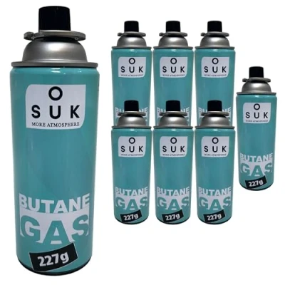 Immagine di SOUK ONE cartuccia a gas Premium 227 g tipo MSF 1a valvola baionetta da campeggio, riscaldamento gas, butano (8 X g)