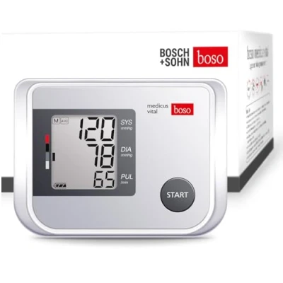 Immagine di boso medicus vital Misuratore di pressione da braccio, completamente automatico, con ampio display e rilevamento aritmia, incluso manicotto per sanguigna, 22 42 cm