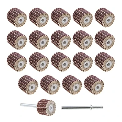 Immagine di eMagTech 20 dischi abrasivi per carta vetrata con manico lungo, 120 pezzi, 13 x 12 3 mm