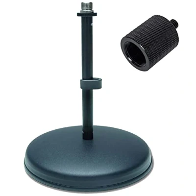 Immagine di &#039;Microfono KEEPDRUM MS032 treppiede da tavolo sa Adattatore filettatura 5/8 &quot;Female 1/4 Male