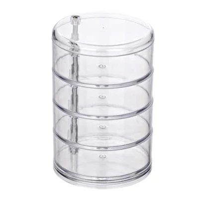 Immagine di Wenko Organizer cosmetico Tower tasparente Con 4 scomparti girevoli Trasparente
