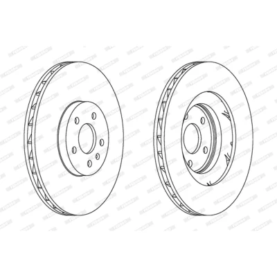 Immagine di FERODO DDF1665C 1 Disco freno 345 29,5 5 ventilato rivestito con bulloni/viti PREMIER AUDI: A4 B8 Avant, Q5, A5 Coupe