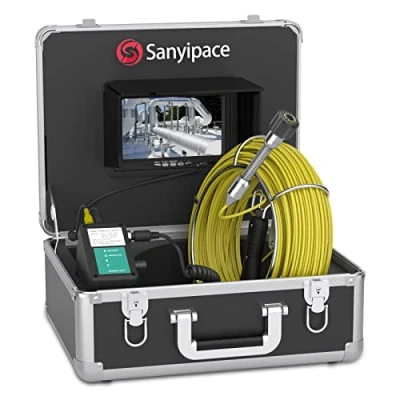 Immagine di Telecamera di Ispezione Tubi 30M, Videocamera per con la funzione DVR Industrial Drenare Endoscopio Rilevatore Schermo LCD da 7&quot; Scheda SD 8G Conduttura Ispezioni