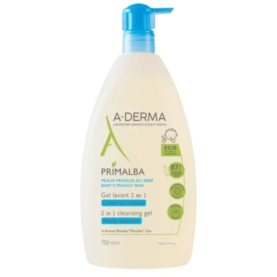 Immagine di A Derma Primalba Gel Lavante 2 in 1 Corpo e Capelli 750 ml Per la pelle fragile delicata dei neonati bambini