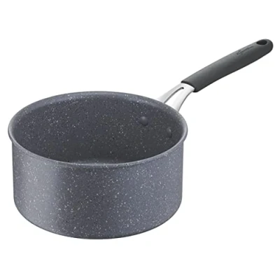 Immagine di Lagostina Tempra Mineral Casseruola Fonda Manico Lungo in Acciaio e Alluminio con Rivestimento Mineralia+ Ø 20 cm, Silicone, Effetto Pietra, Adatta a Tutte le Fonti di Calore
