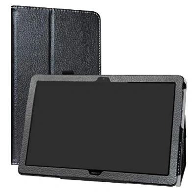 Immagine di Labanema MediaPad T5 10 Custodia, PU Pelle Slim Flip Case Cover Protettiva Pieghevole Stand per Huawei 10.1&quot; 2018 Tablet Nero