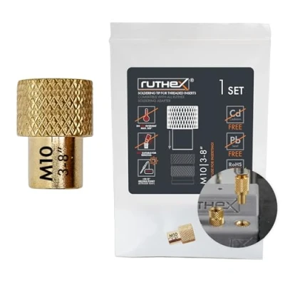 Immagine di ruthex 1 ausilio per fusione M10 3/8&quot; inserti filettati compatibile con tutti gli adattatori
