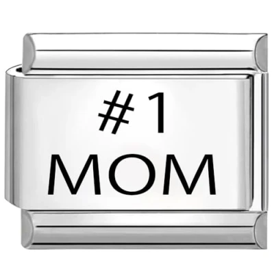 Immagine di Quiges Charm Link in acciaio inox 9mm compatibile con i braccialetti di stile Nomination #870