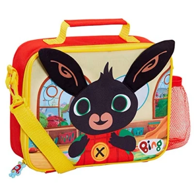 Immagine di Bing Borsa termica per il pranzo con orecchie 3D di coniglietto, bambini e bambine, asilo scuola, tracolla staccabile