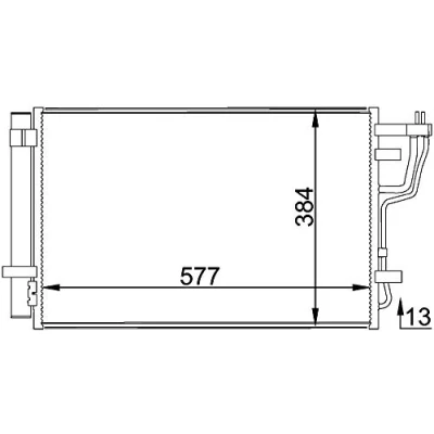 Immagine di MAHLE ORIGINAL AC 697 000P Condensatore con essiccatore 577 KIA: cee‘d I Hatchback
