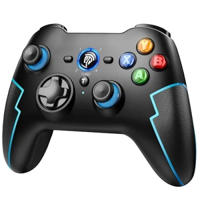 Immagine di EasySMX Joystick PC, Controller PC Wireless con Doppia Vibrazione Feedback e Design Antiscivolo,Turbo, Joypad Senza Filo per PS3, Windows XP/7/8/10/11, Telefoni Android, Steam Deck, TV Box
