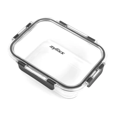 Immagine di Zyliss E981065 Contenitore in vetro infrangibile, ermetico, per alimenti, con coperchio sigillabile, adatto al microonde, senza BPA, congelatore, frigorifero, 21 cm x 16 7