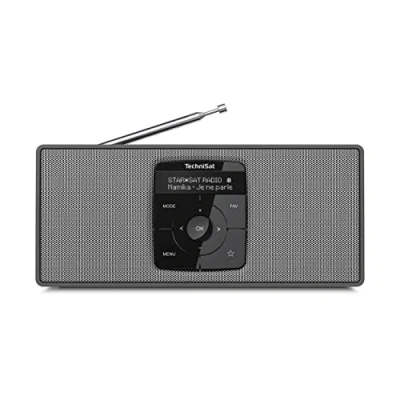 Immagine di TechniSat DIGITRADIO 2 S Radio Stereo DAB portatile con batteria ricaricabile (DAB+, FM, Streaming audio Bluetooth, Display OLED, Ingresso per cuffie, Watt RMS), Nero/Argento