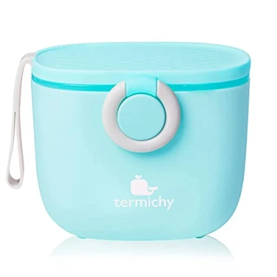 Immagine di Termichy Dispenser per latte in polvere, 250g, ermetico, portatile, alimentazione da viaggio, con livellatore e cucchiaio(Blu, 1 confezione)