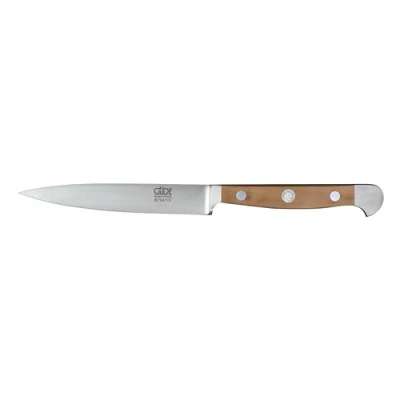 Immagine di Güde Solingen Coltello per lardellare forgiato, 13 cm, Legno di Pero, Alpha BIRNE Doppio Collarino, Fatto a Mano in Germania