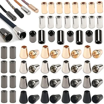 Immagine di 64 Pezzi Corda Terminali Serrature Fermacorda Per Corde Regolabili a Foro Metallo Chiusura Cordini Elastica Abbigliamento Zaino