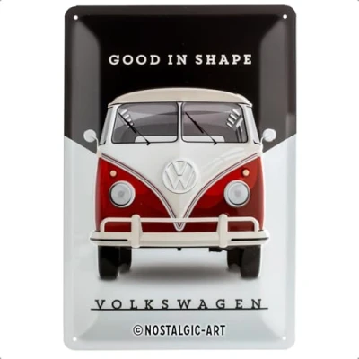 Immagine di Nostalgic Art Targa Vintage Volkswagen Bulli T1 Good in Shape Idea Regalo per i Bus VW, Carta, Design Retro Decorazione, 20 x 30 cm