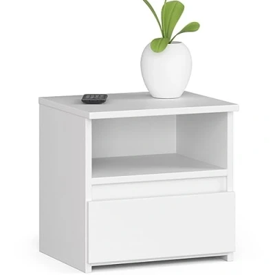 Immagine di AKORD Comodino Piccolo con un Cassetto e Ripiano Armadio Camera da Letto Mobiletto Multiuso Cassettiera Scrivania Salvaspazio 40 x 35 cm 16mm Pannello laminato