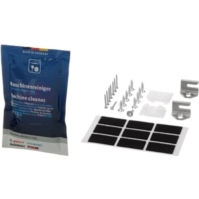 Immagine di Kit fissaggio porta slide sliding pannello lavastoviglie compatibile con Bosch Siemens Neff Gaggenau 00626592 10009603 sgrassante pulitore 45 grammi incluso!
