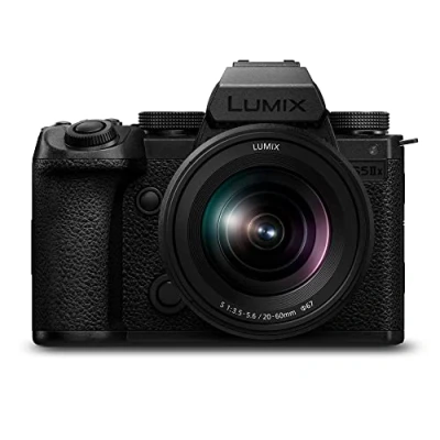 Immagine di Panasonic LUMIX DC S5M2XKE Fotocamera Mirrorless Full Frame con Obiettivo S R2060 20 60mm F3.5 5.6, Registrazione 4K 60P e 6K 30P Illimitata, Wi Fi, Phase Hybrid AF, Batteria DMW BLK22, Nero