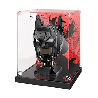 Immagine di Gettesy Acrilico Teca Compatibile con Lego 76182 DC Cappuccio di Batman, A Prova Polvere Vetrina in Acrylic Display Case (Non Incluso Modello)