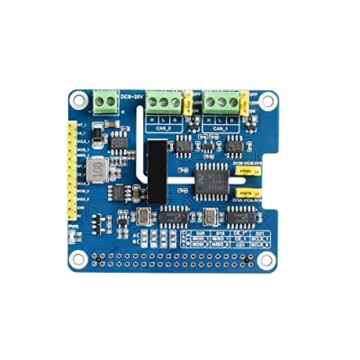 Immagine di Waveshare 2 Channel CAN FD Expansion HAT for Raspberry Pi Supports with Flexible Data Rate Multi Onboard Protection Circuits