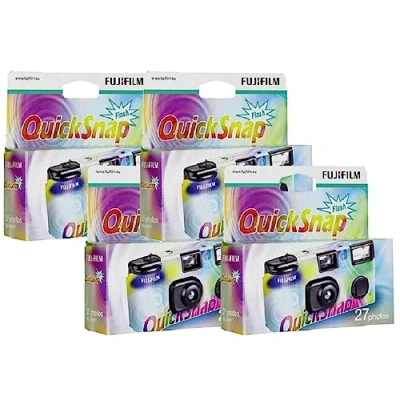 Immagine di 4pcs Fuji Quicksnap Single use camera flash X tra 400 asa 27EXP