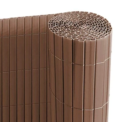 Immagine di Ribelli Canniccio PVC recinzione recinto balcone frangivento, colorazione:marrone, elementi:Tappetino privacy in PVC, dimensione:140 x 400 cm