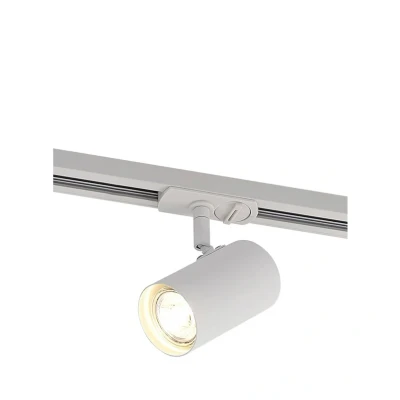Immagine di Lampada a binario &#039;Linaro&#039; dimmerabile (Moderno) colore Bianco, in Metallo ad es. Corridoio (1 luce, GU10) di Lindby monofase, faretti su