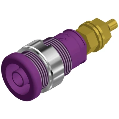 Immagine di SKS Hirschmann SEB 2600 G M4 Presa di sicurezza da laboratorio verticale Ø perno: 4 mm Violetto 1 pz.