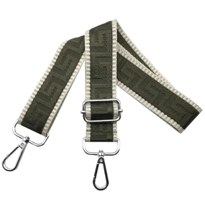 Immagine di Tracolla Regolabile per Borsa Donna Colorate Cinghia a Spalla di Ricambio Larga 3.8cm con Argento Moschettoni, Borsette, Crossbody, Verde Militare