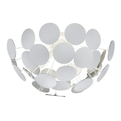 Immagine di Trio Lampada da Soffitto Discalgo 609900331, metallo/plastica bianco/argentato, escl. 3x E14