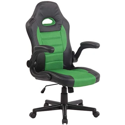 Immagine di CLP Sedia Ufficio Gaming John I Poltrona Racing in Similpelle E Rete Alto Schienale Altezza Regolabile, Colore:Verde