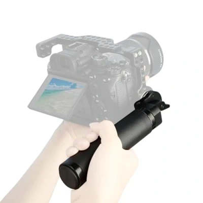 Immagine di NICEYRIG Rosetta Maniglia Grip in Pelle con Adattatore di Montaggio Rosette Standard (Filettatura M6, 31,8mm) per Sistema Supporto Asta Sostegno Spallacci da 15mm