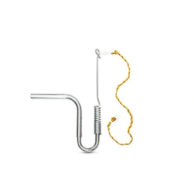 Immagine di Relaxdays Supporto Guinzaglio per Bici, Molla Distanziatore Cani Regolabile, HxLxP: 47 x 21,5 5 cm, Argento Giallo