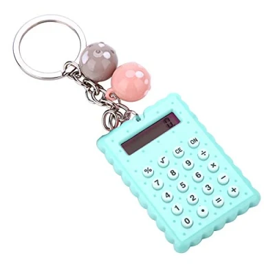 Immagine di VBESTLIFE Mini Calcolatrice, Calcolatrice Portachiavi Portatile Simpatica Biscottini Tascabile a Colori Candy, Display 8 Bit(Verde)