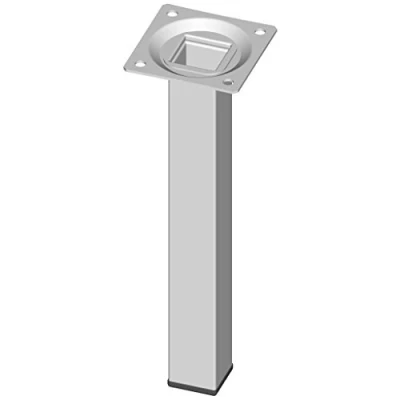 Immagine di Element System 18133 00292 Set de 4 Gambe in Acciaio con Piastra di Ancoraggio, Bianco, 20 cm, Pezzi