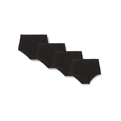 Immagine di Playtex Slip Maxi in Cotone Bio Confortevole Donna x4, Nero, 4XL