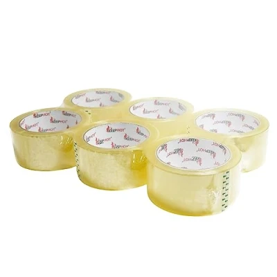 Immagine di nastro adesivo resistente e trasparente Rotolo di americano pesante ad uso generale per imballaggio, spedizione trasloco Spesso sicuro 48 mm x 66 m (6)