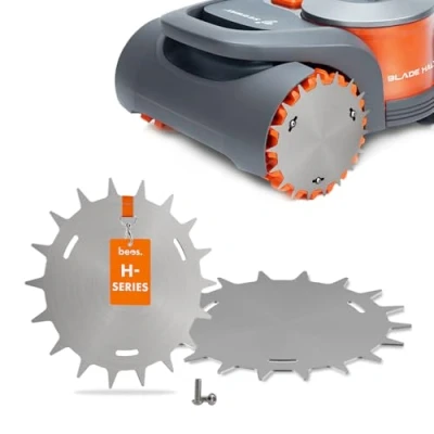 Immagine di BEOS® Punte in acciaio inox premium per Segway Navimow Lucidate Fori lunghi allineamento ottimale Sbavatura Miglioramento della trazione robot tosaerba Ruote