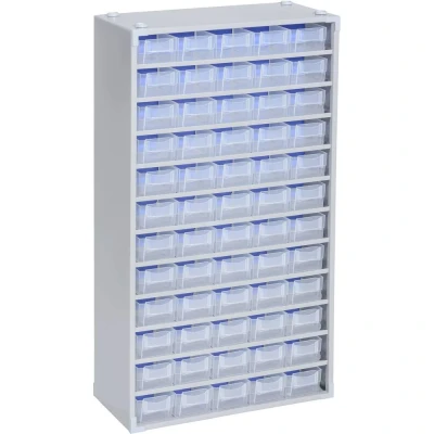Immagine di Allit 464830 Cassettiera porta minuteria VarioPlus ProM 57/120 (L x A P) 300 565 140 mm Argento, Trasparente 1 pz.
