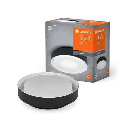Immagine di LEDVANCE ORBIS Madrid Lampada del soffitto 290mm, Black, E27 Calco, design ottimo, alloggiamento in metallo, adatto interni, round, Classe protezione IP20