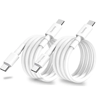 Immagine di Tonsiny cavo da USB C a 100w [2 Pack 1M+2M], 60W tipo PD di ricarica rapida, compatibile con MacBook Air/Pro 2021, iPad 2020 Samsung Galaxy S22/s21/ Note 20 Mi 11