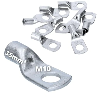 Immagine di 10 pezzi Cembre A7 M10 capicorda tubo 35 mm² non isolati in rame stagnato
