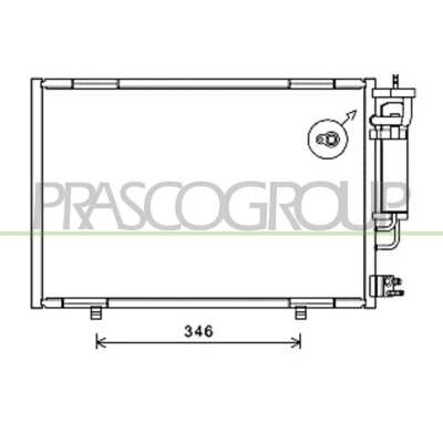 Immagine di PRASCO FD344C003 Condensatore con essiccatore 13 11 Alluminio 548 R 134a FORD: FIESTA 6