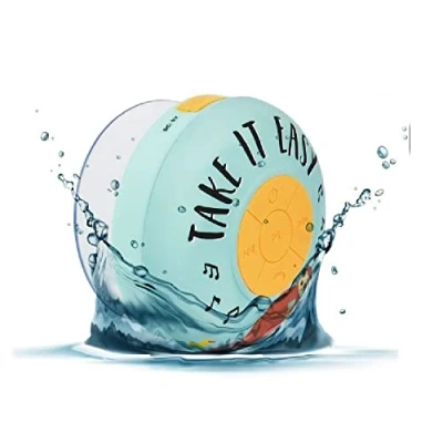 Immagine di Legami Vivavoce e Speaker Bluetooth® Resistente all&#039;Acqua, 8,5x8 cm, in Silicone ABS, Tema Sloth, Microfono Integrato, Cavo USB di Ricarica Incluso, Tempo 1 Ora